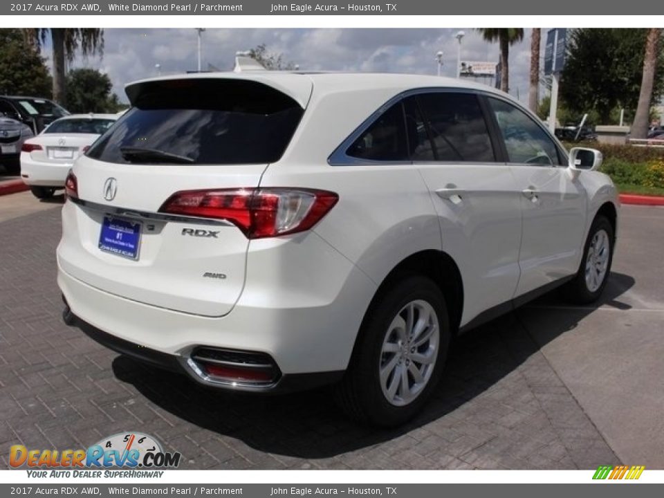 2017 Acura RDX AWD White Diamond Pearl / Parchment Photo #7