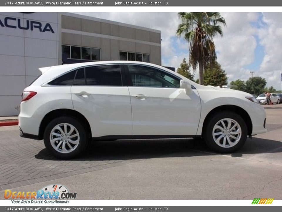 2017 Acura RDX AWD White Diamond Pearl / Parchment Photo #8