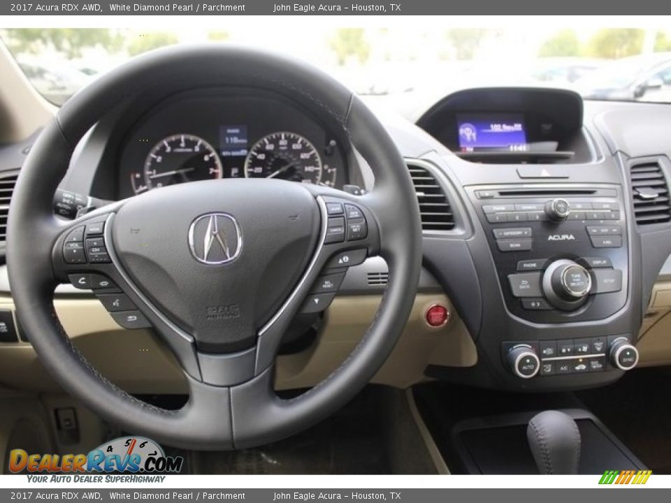 2017 Acura RDX AWD White Diamond Pearl / Parchment Photo #9