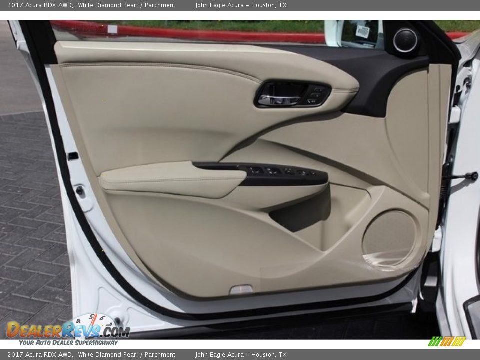 2017 Acura RDX AWD White Diamond Pearl / Parchment Photo #14
