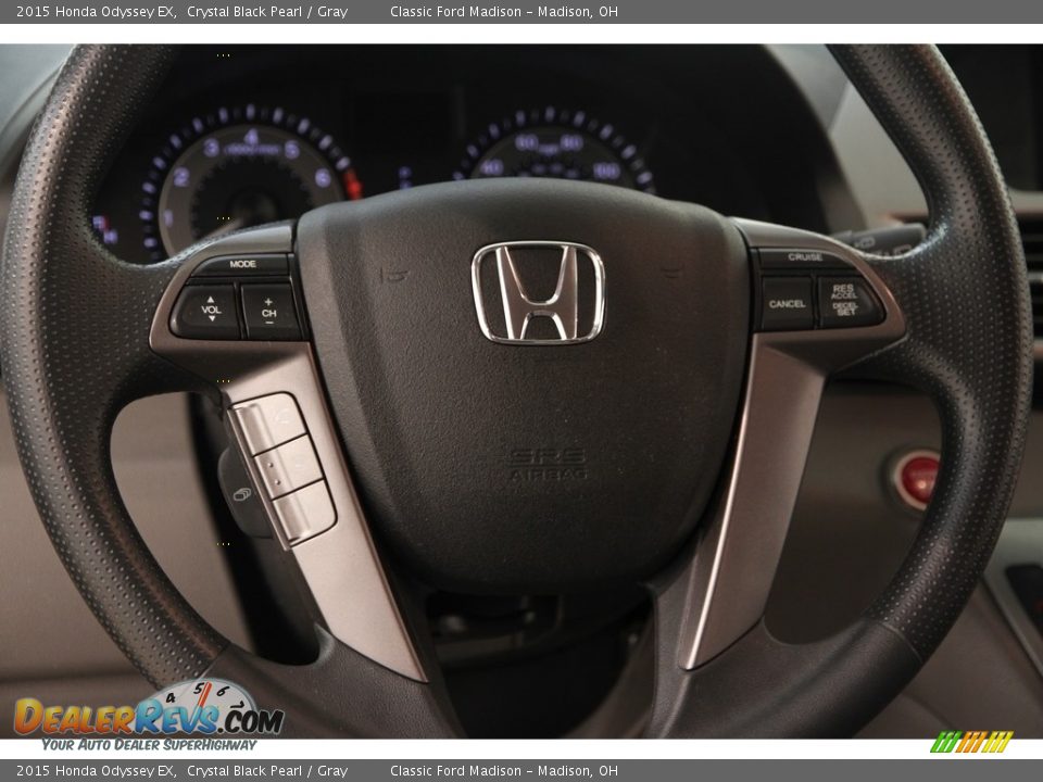2015 Honda Odyssey EX Crystal Black Pearl / Gray Photo #8