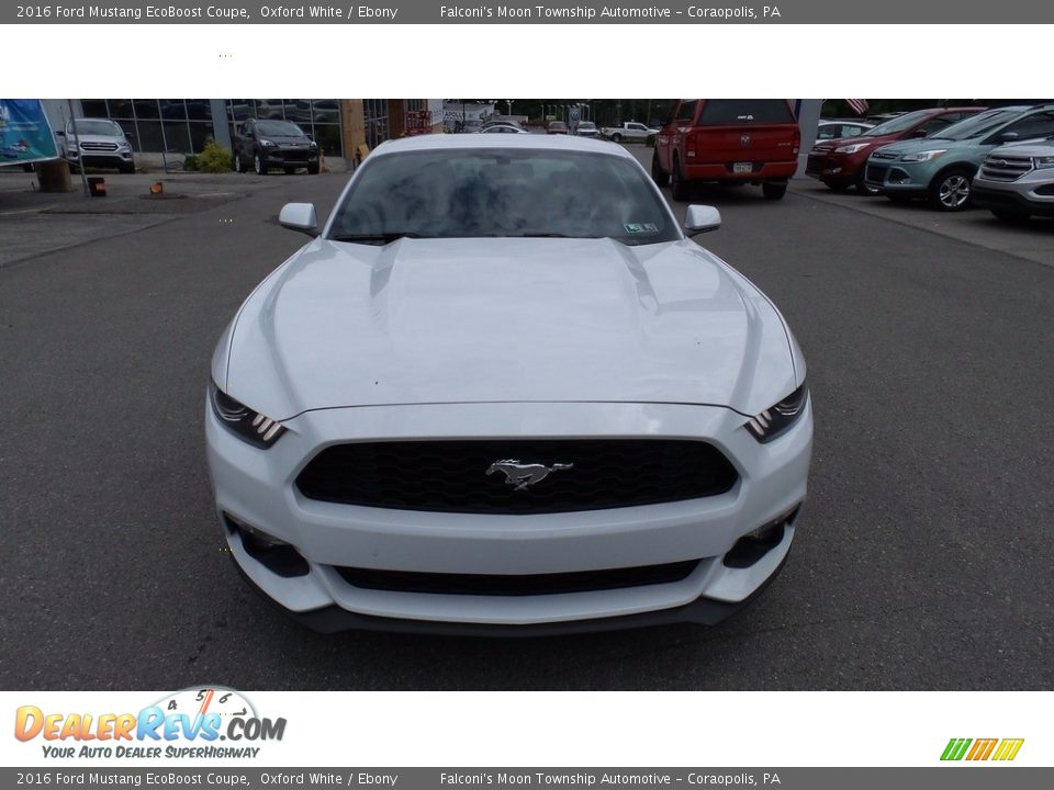 2016 Ford Mustang EcoBoost Coupe Oxford White / Ebony Photo #3