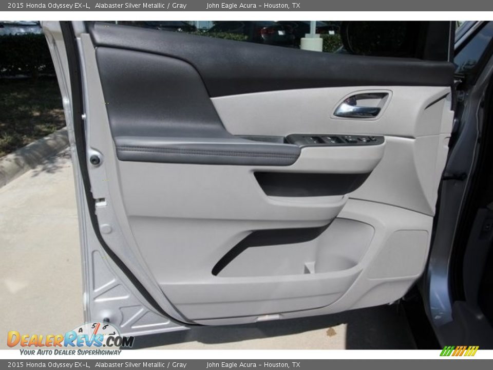 2015 Honda Odyssey EX-L Alabaster Silver Metallic / Gray Photo #18