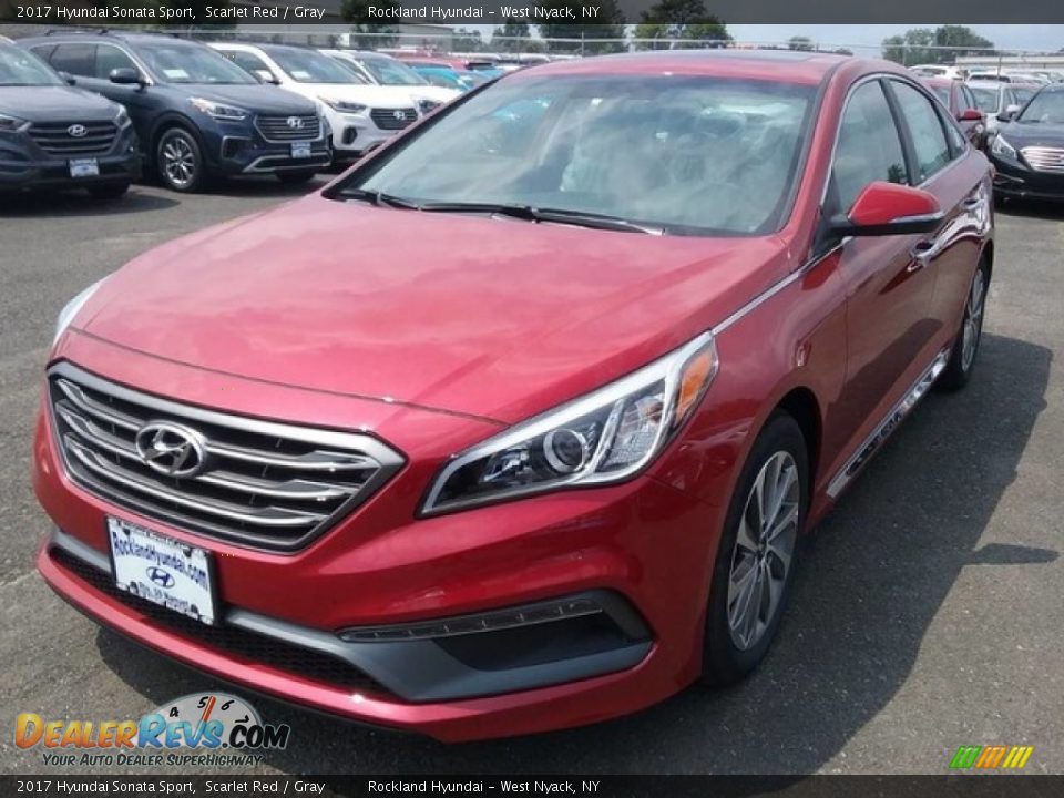 2017 Hyundai Sonata Sport Scarlet Red / Gray Photo #1