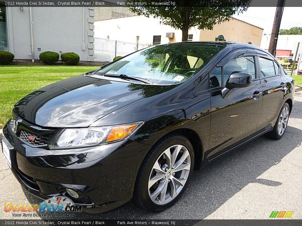 2012 Honda Civic Si Sedan Crystal Black Pearl / Black Photo #1