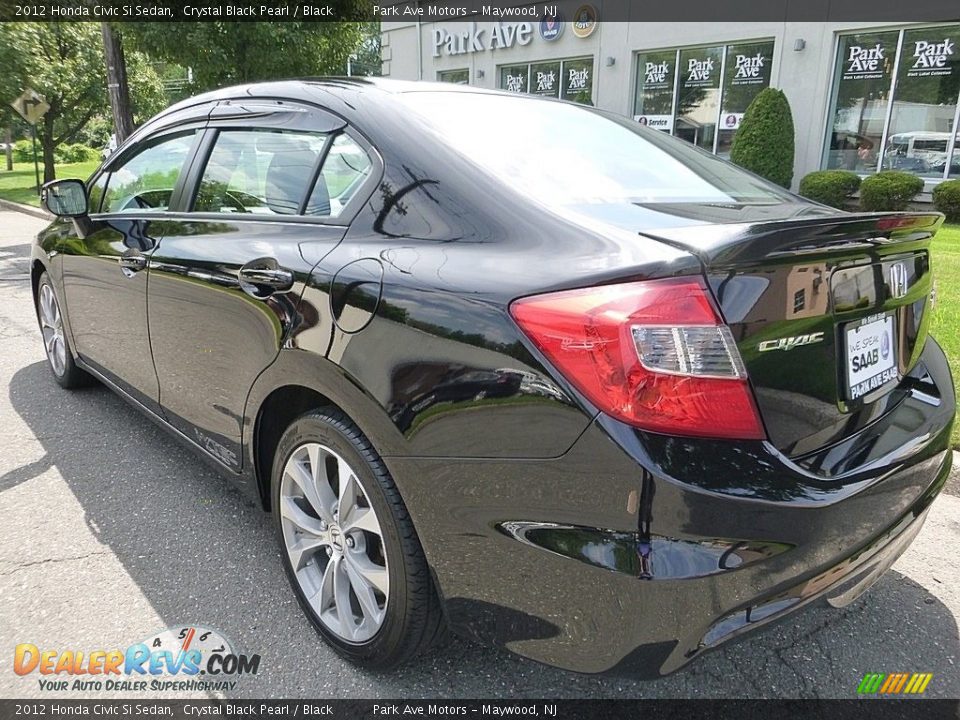 2012 Honda Civic Si Sedan Crystal Black Pearl / Black Photo #3