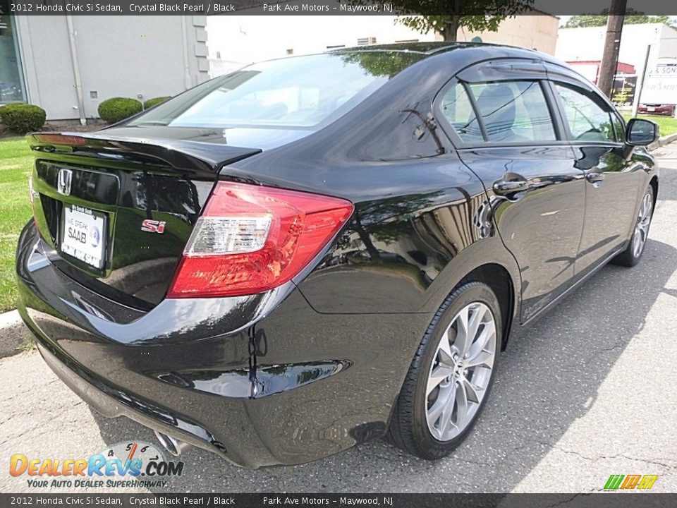 2012 Honda Civic Si Sedan Crystal Black Pearl / Black Photo #5