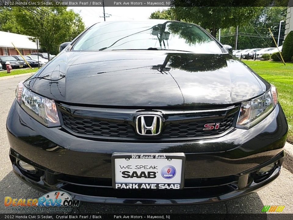 2012 Honda Civic Si Sedan Crystal Black Pearl / Black Photo #8