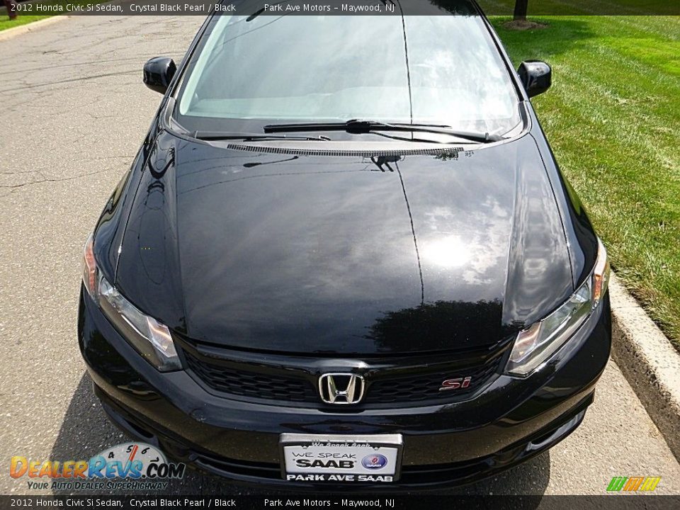 2012 Honda Civic Si Sedan Crystal Black Pearl / Black Photo #9
