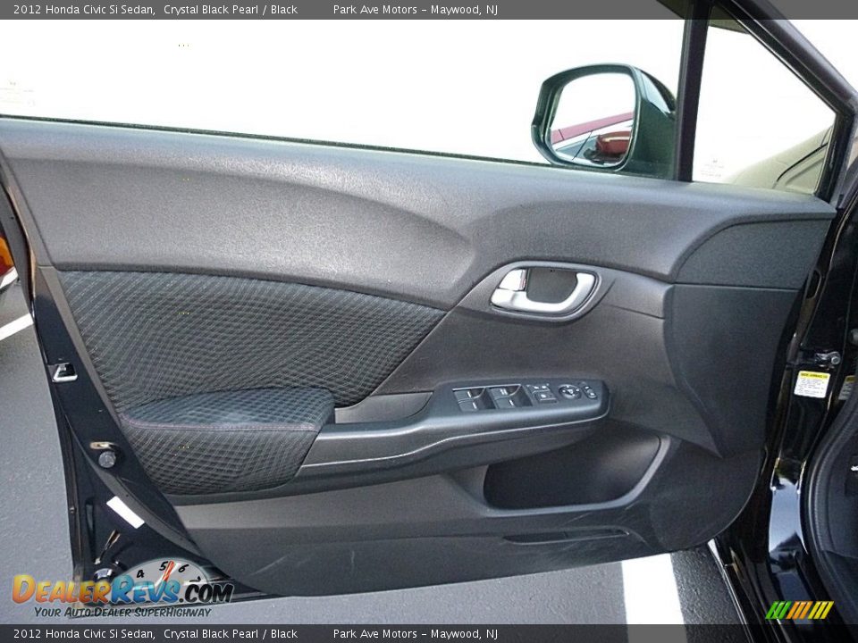 2012 Honda Civic Si Sedan Crystal Black Pearl / Black Photo #10