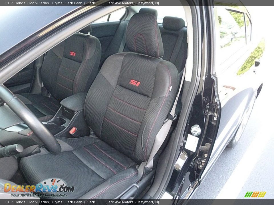 2012 Honda Civic Si Sedan Crystal Black Pearl / Black Photo #11