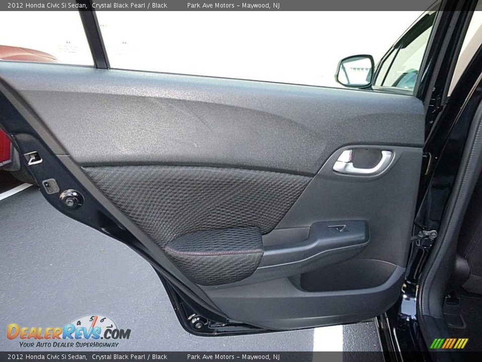 2012 Honda Civic Si Sedan Crystal Black Pearl / Black Photo #13