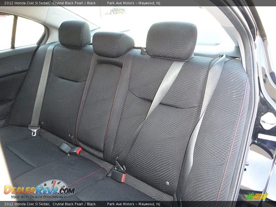 2012 Honda Civic Si Sedan Crystal Black Pearl / Black Photo #14