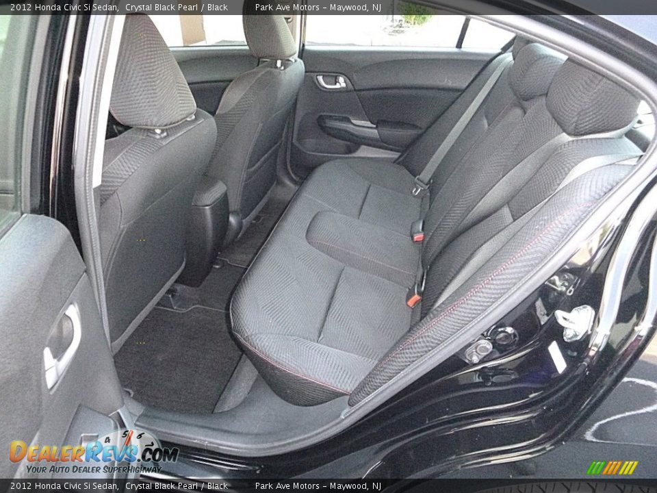 2012 Honda Civic Si Sedan Crystal Black Pearl / Black Photo #15