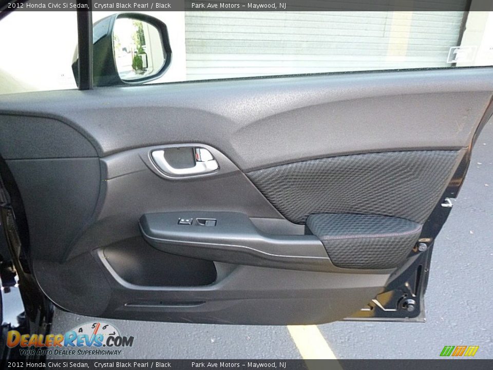 2012 Honda Civic Si Sedan Crystal Black Pearl / Black Photo #16