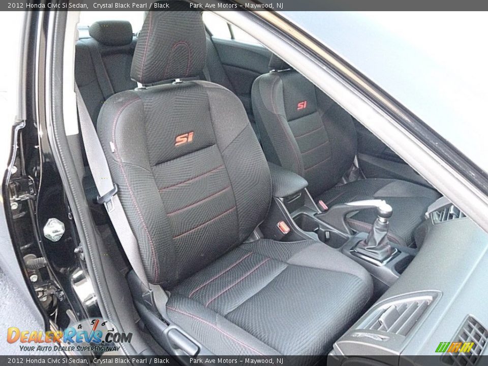 2012 Honda Civic Si Sedan Crystal Black Pearl / Black Photo #17
