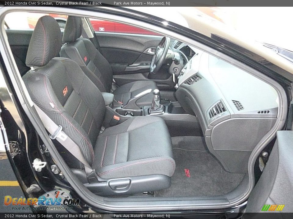 2012 Honda Civic Si Sedan Crystal Black Pearl / Black Photo #18