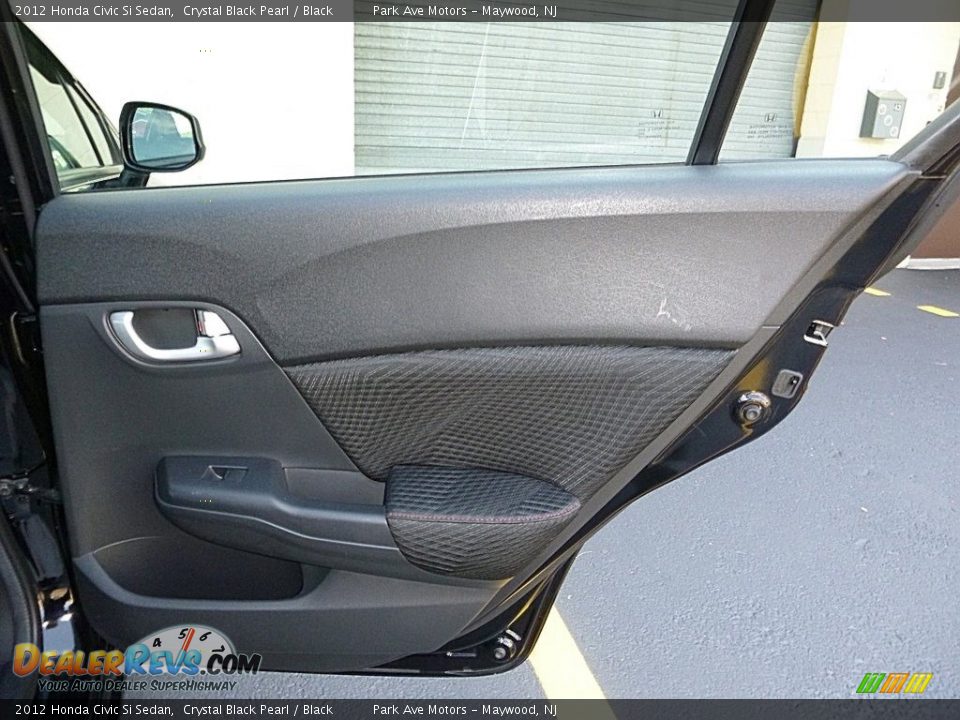 2012 Honda Civic Si Sedan Crystal Black Pearl / Black Photo #19