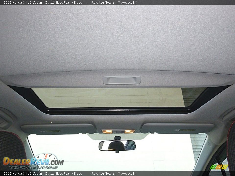2012 Honda Civic Si Sedan Crystal Black Pearl / Black Photo #22