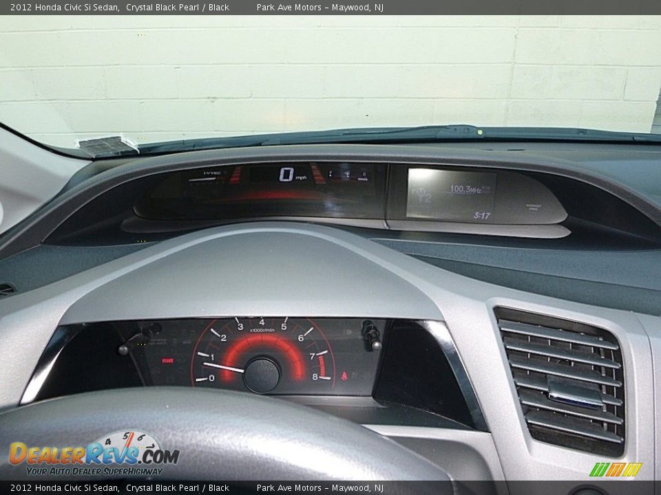 2012 Honda Civic Si Sedan Crystal Black Pearl / Black Photo #26