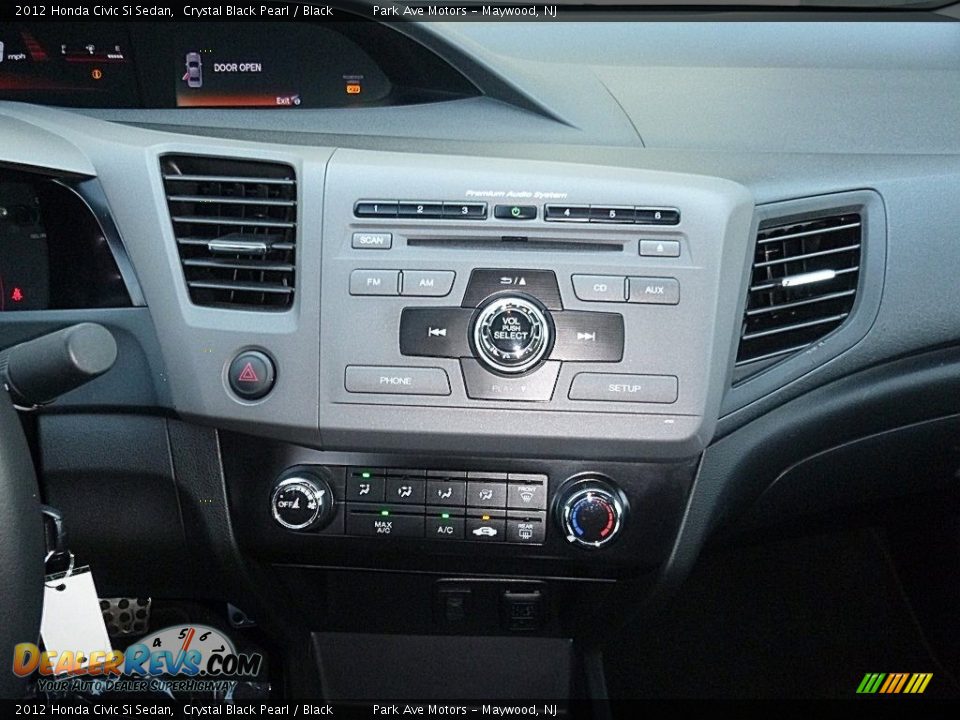 2012 Honda Civic Si Sedan Crystal Black Pearl / Black Photo #28