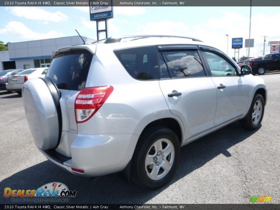 2010 Toyota RAV4 I4 4WD Classic Silver Metallic / Ash Gray Photo #8