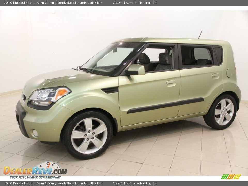 2010 Kia Soul Sport Alien Green / Sand/Black Houndstooth Cloth Photo #3