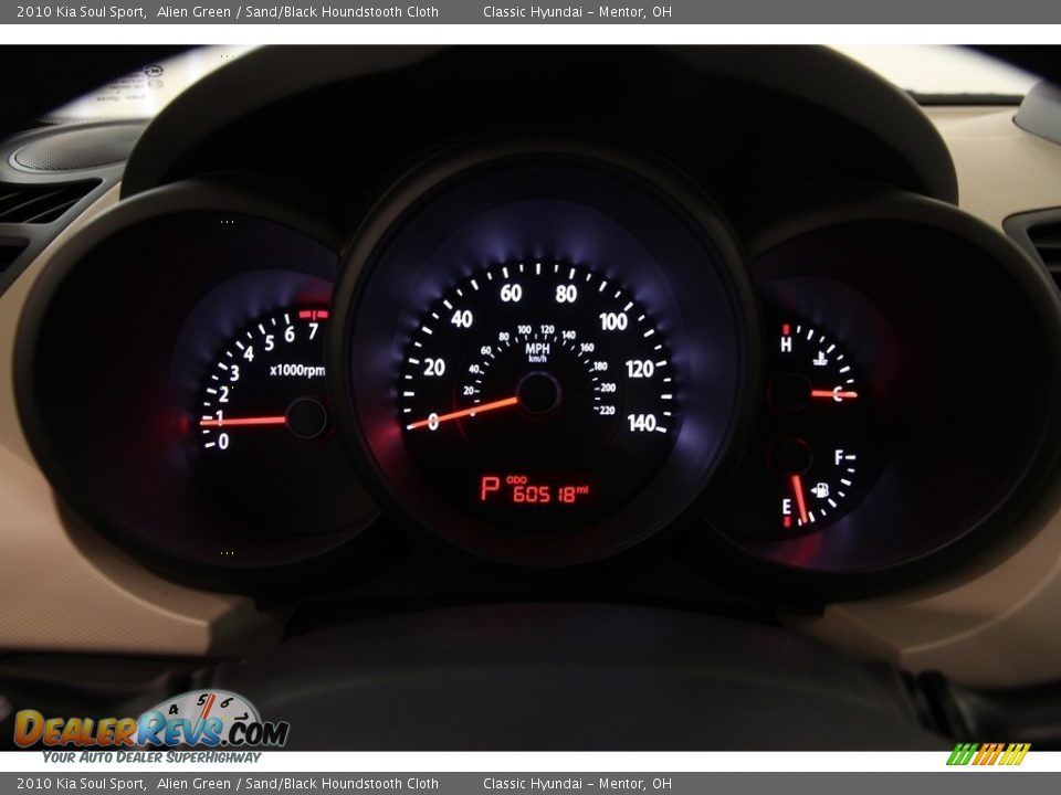 2010 Kia Soul Sport Alien Green / Sand/Black Houndstooth Cloth Photo #8