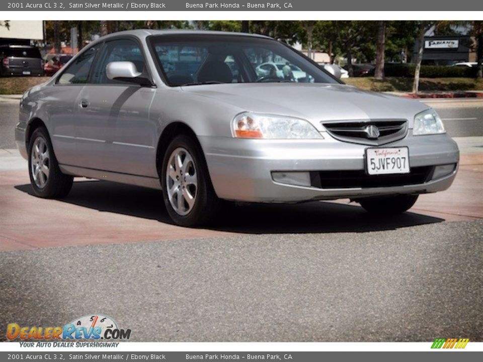 2001 Acura CL 3.2 Satin Silver Metallic / Ebony Black Photo #1