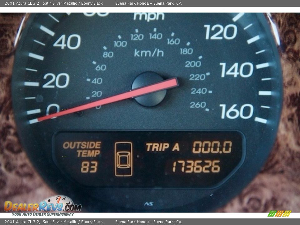 2001 Acura CL 3.2 Satin Silver Metallic / Ebony Black Photo #6
