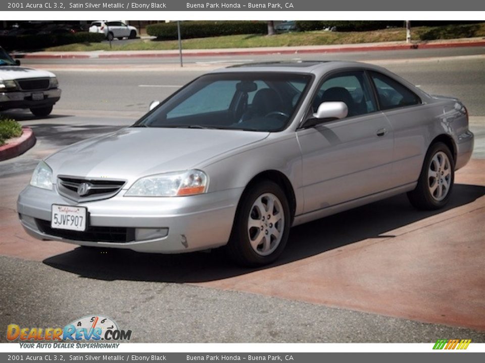 2001 Acura CL 3.2 Satin Silver Metallic / Ebony Black Photo #8
