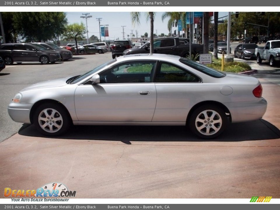 2001 Acura CL 3.2 Satin Silver Metallic / Ebony Black Photo #9