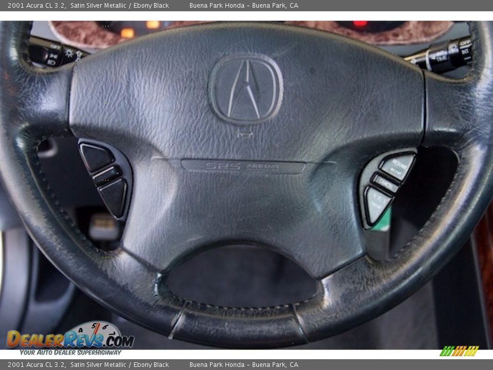 2001 Acura CL 3.2 Satin Silver Metallic / Ebony Black Photo #13