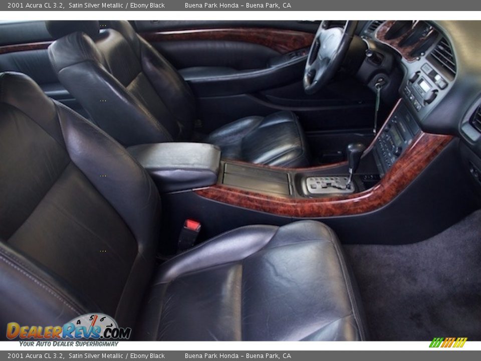 2001 Acura CL 3.2 Satin Silver Metallic / Ebony Black Photo #16