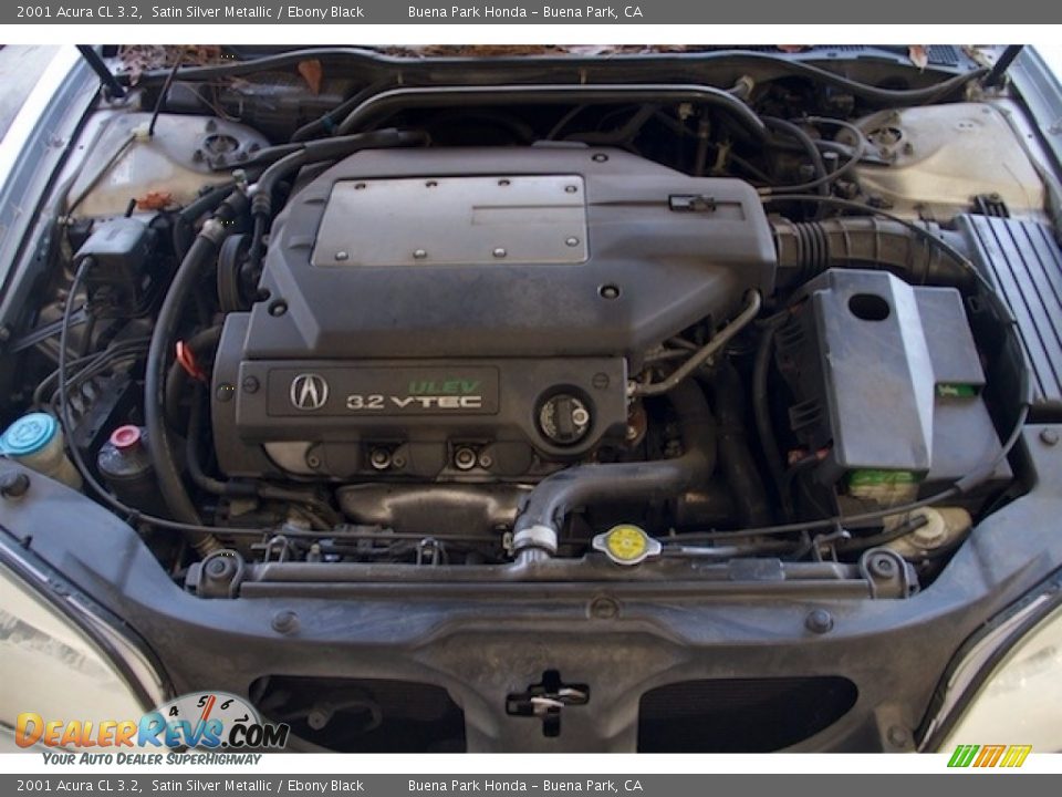 2001 Acura CL 3.2 Satin Silver Metallic / Ebony Black Photo #21