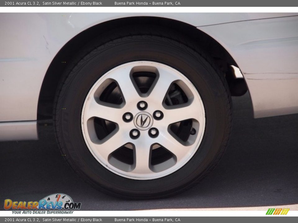 2001 Acura CL 3.2 Satin Silver Metallic / Ebony Black Photo #24