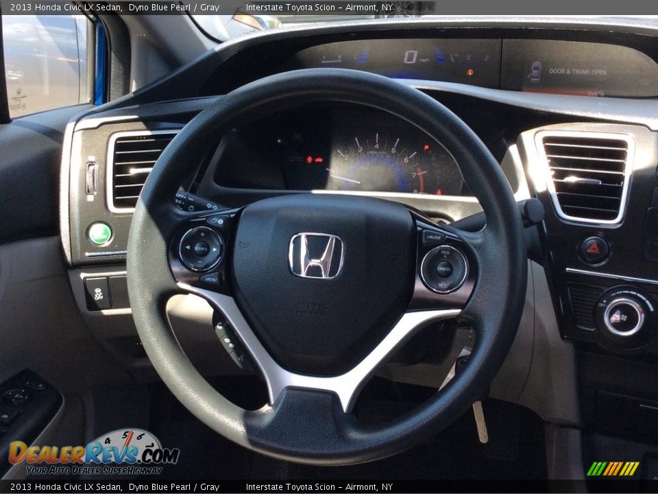 2013 Honda Civic LX Sedan Dyno Blue Pearl / Gray Photo #14