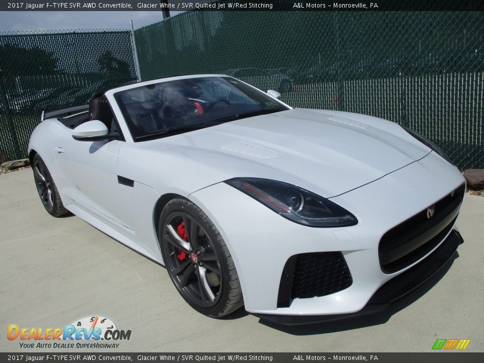 Front 3/4 View of 2017 Jaguar F-TYPE SVR AWD Convertible Photo #6