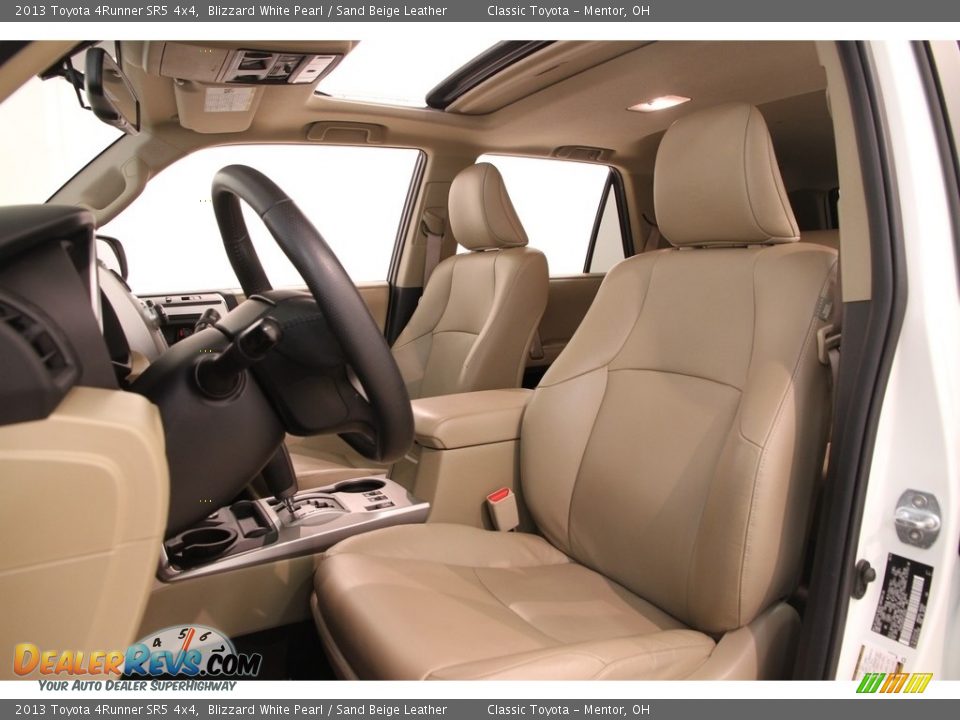 2013 Toyota 4Runner SR5 4x4 Blizzard White Pearl / Sand Beige Leather Photo #6