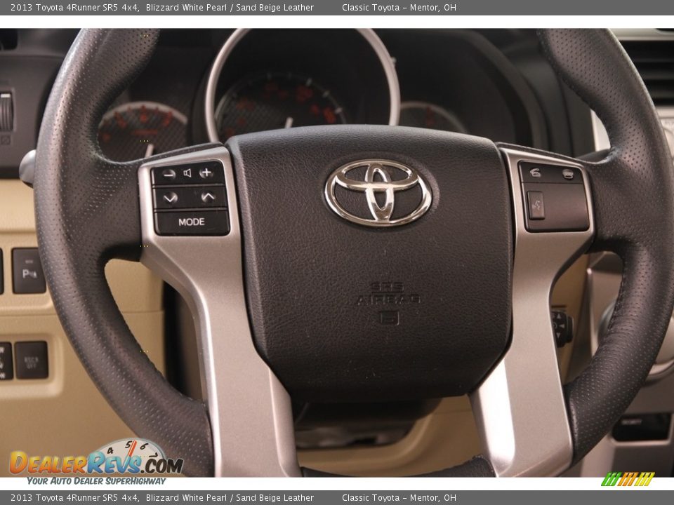 2013 Toyota 4Runner SR5 4x4 Blizzard White Pearl / Sand Beige Leather Photo #7
