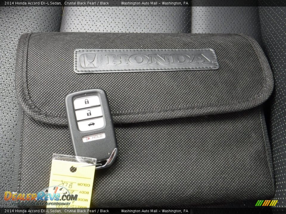 2014 Honda Accord EX-L Sedan Crystal Black Pearl / Black Photo #18