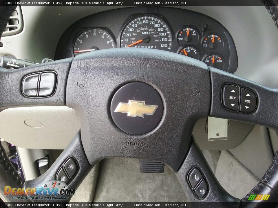 2008 Chevrolet TrailBlazer LT 4x4 Imperial Blue Metallic / Light Gray Photo #11