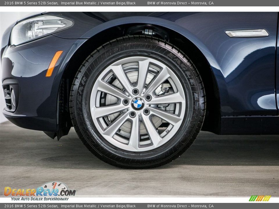 2016 BMW 5 Series 528i Sedan Imperial Blue Metallic / Venetian Beige/Black Photo #10