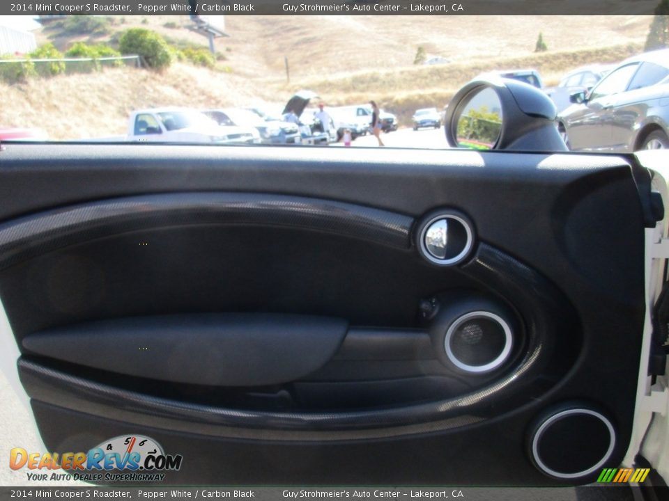 2014 Mini Cooper S Roadster Pepper White / Carbon Black Photo #9