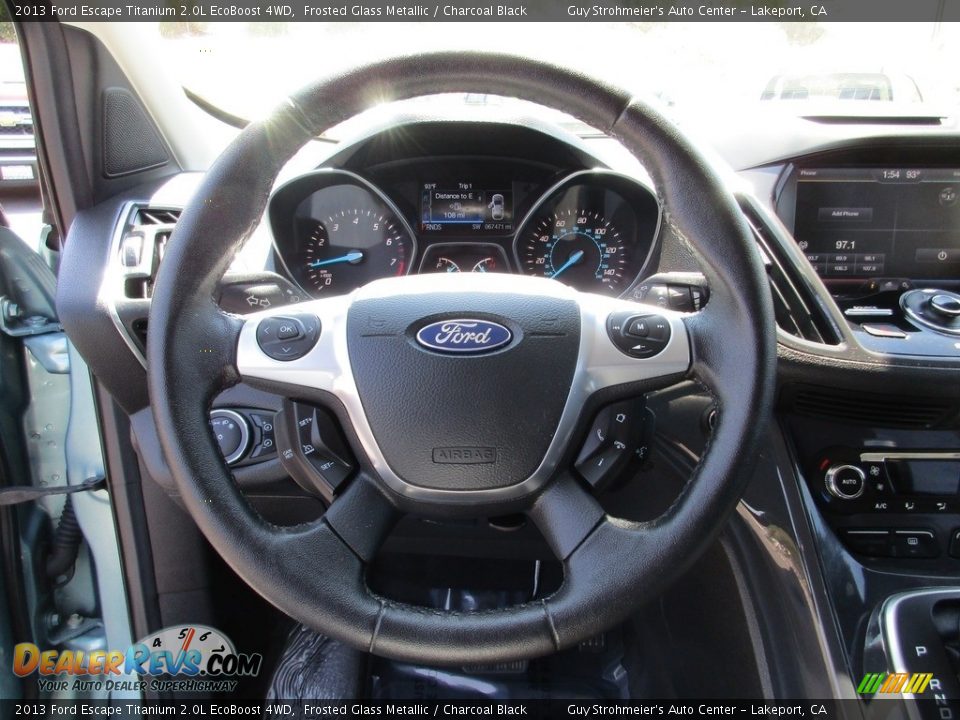 2013 Ford Escape Titanium 2.0L EcoBoost 4WD Frosted Glass Metallic / Charcoal Black Photo #13