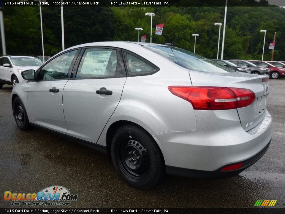 2016 Ford Focus S Sedan Ingot Silver / Charcoal Black Photo #4