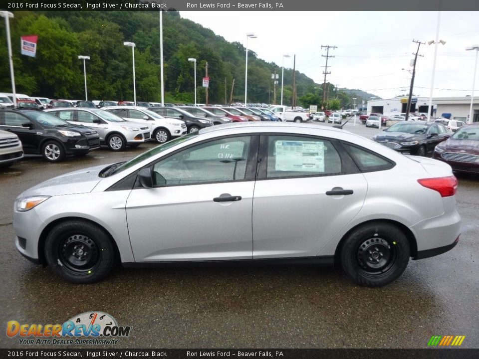 2016 Ford Focus S Sedan Ingot Silver / Charcoal Black Photo #5