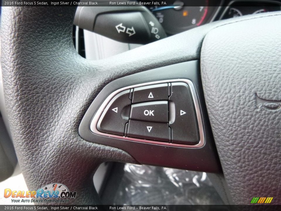 2016 Ford Focus S Sedan Ingot Silver / Charcoal Black Photo #16