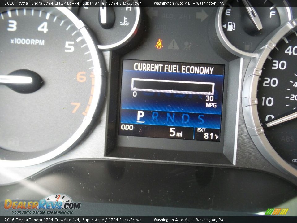2016 Toyota Tundra 1794 CrewMax 4x4 Super White / 1794 Black/Brown Photo #21