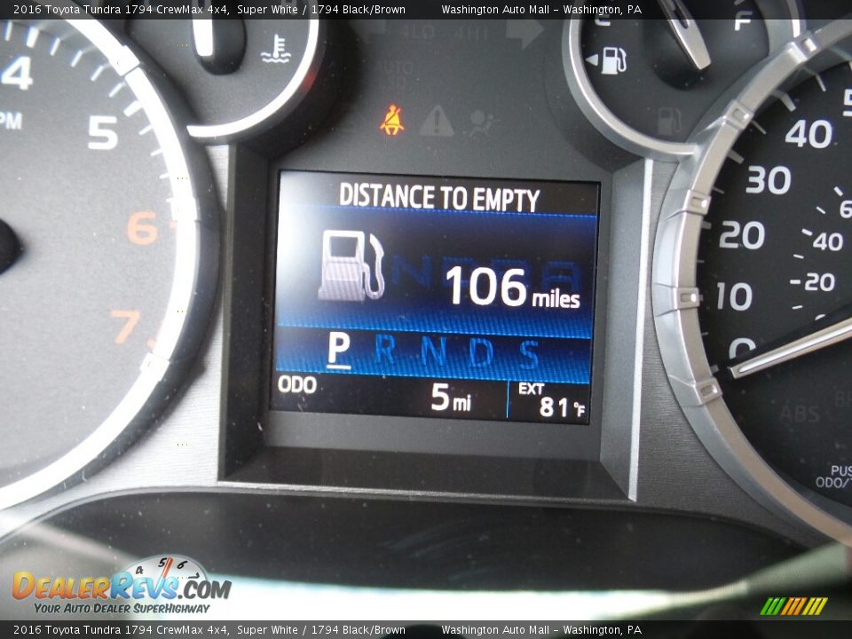 2016 Toyota Tundra 1794 CrewMax 4x4 Super White / 1794 Black/Brown Photo #22